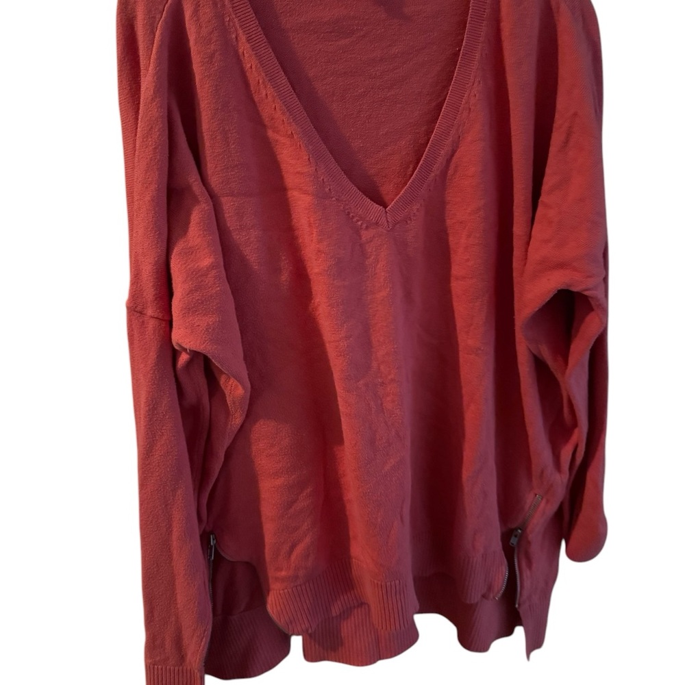 Express Coral Oversized Crew Neck Sweatshirt